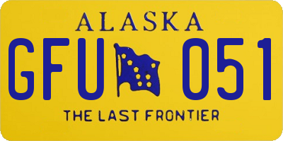 AK license plate GFU051