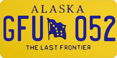 AK license plate GFU052