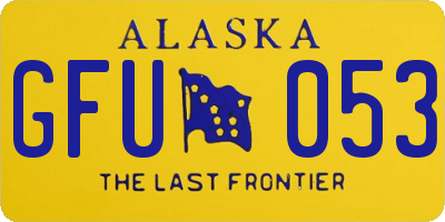 AK license plate GFU053