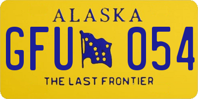 AK license plate GFU054
