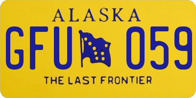 AK license plate GFU059