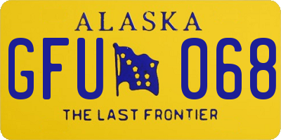 AK license plate GFU068