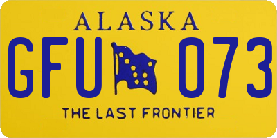 AK license plate GFU073