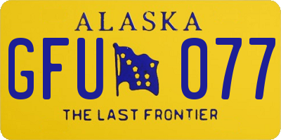 AK license plate GFU077