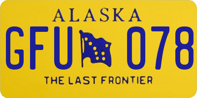AK license plate GFU078