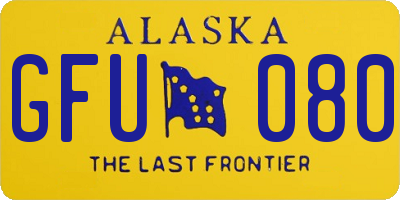 AK license plate GFU080