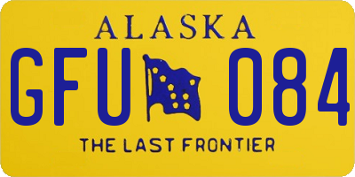AK license plate GFU084