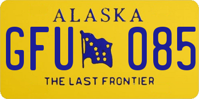 AK license plate GFU085