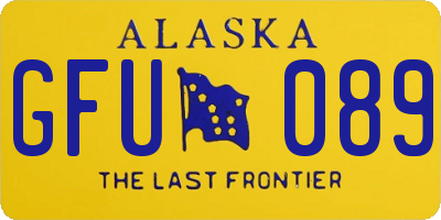 AK license plate GFU089