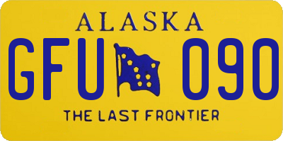 AK license plate GFU090