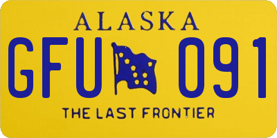 AK license plate GFU091