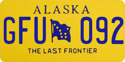 AK license plate GFU092