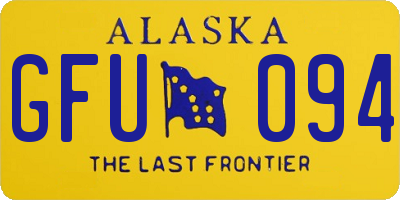 AK license plate GFU094