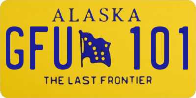 AK license plate GFU101