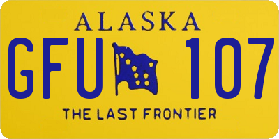 AK license plate GFU107