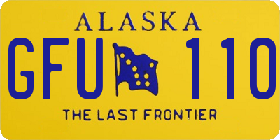 AK license plate GFU110