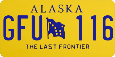 AK license plate GFU116