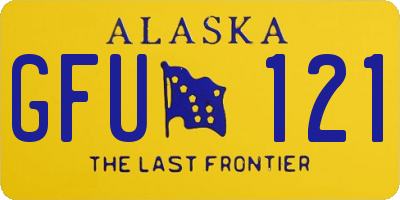 AK license plate GFU121