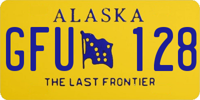AK license plate GFU128