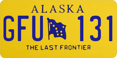 AK license plate GFU131