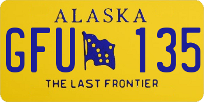 AK license plate GFU135