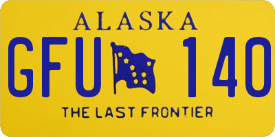 AK license plate GFU140