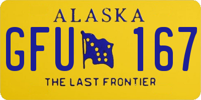 AK license plate GFU167
