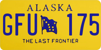 AK license plate GFU175