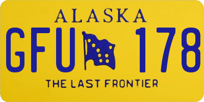 AK license plate GFU178