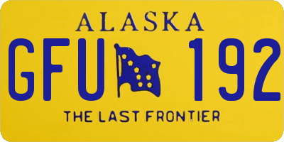 AK license plate GFU192