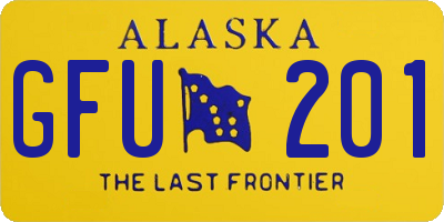 AK license plate GFU201