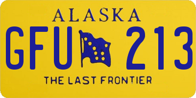 AK license plate GFU213