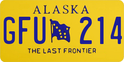 AK license plate GFU214