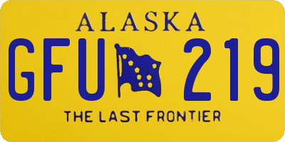 AK license plate GFU219