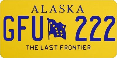 AK license plate GFU222
