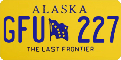 AK license plate GFU227