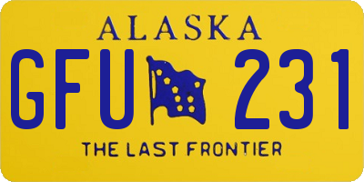 AK license plate GFU231