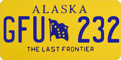 AK license plate GFU232
