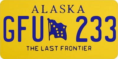 AK license plate GFU233