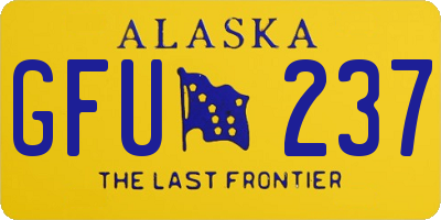 AK license plate GFU237