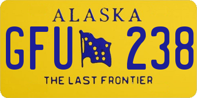 AK license plate GFU238