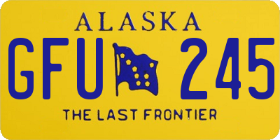 AK license plate GFU245