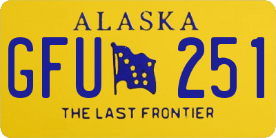 AK license plate GFU251