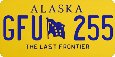 AK license plate GFU255