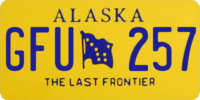 AK license plate GFU257