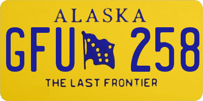 AK license plate GFU258