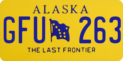 AK license plate GFU263