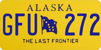 AK license plate GFU272