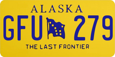 AK license plate GFU279