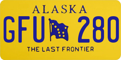 AK license plate GFU280